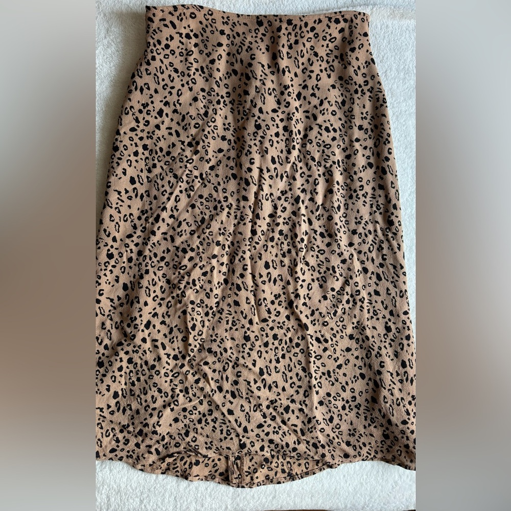 Reformation Leopard Print Skirt